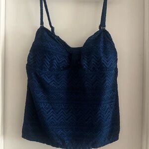 Catalina Navy Lace Tankini Top